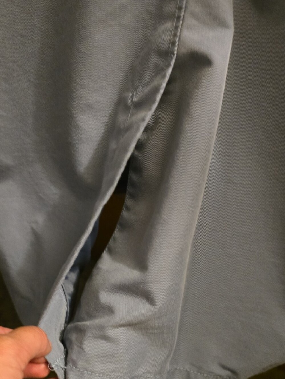 Women's Light  Blue Double-Breasted Trench Coat - Picture 9 of 11